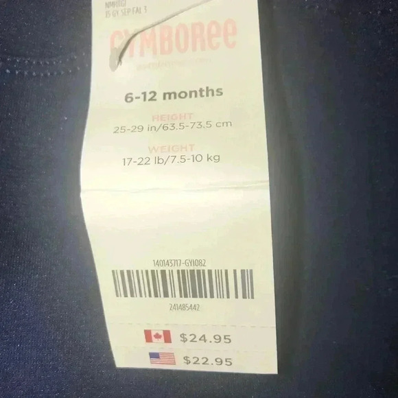 GYMBOREE NAVY PANTS NWT 6-12M - Picture 3 of 5